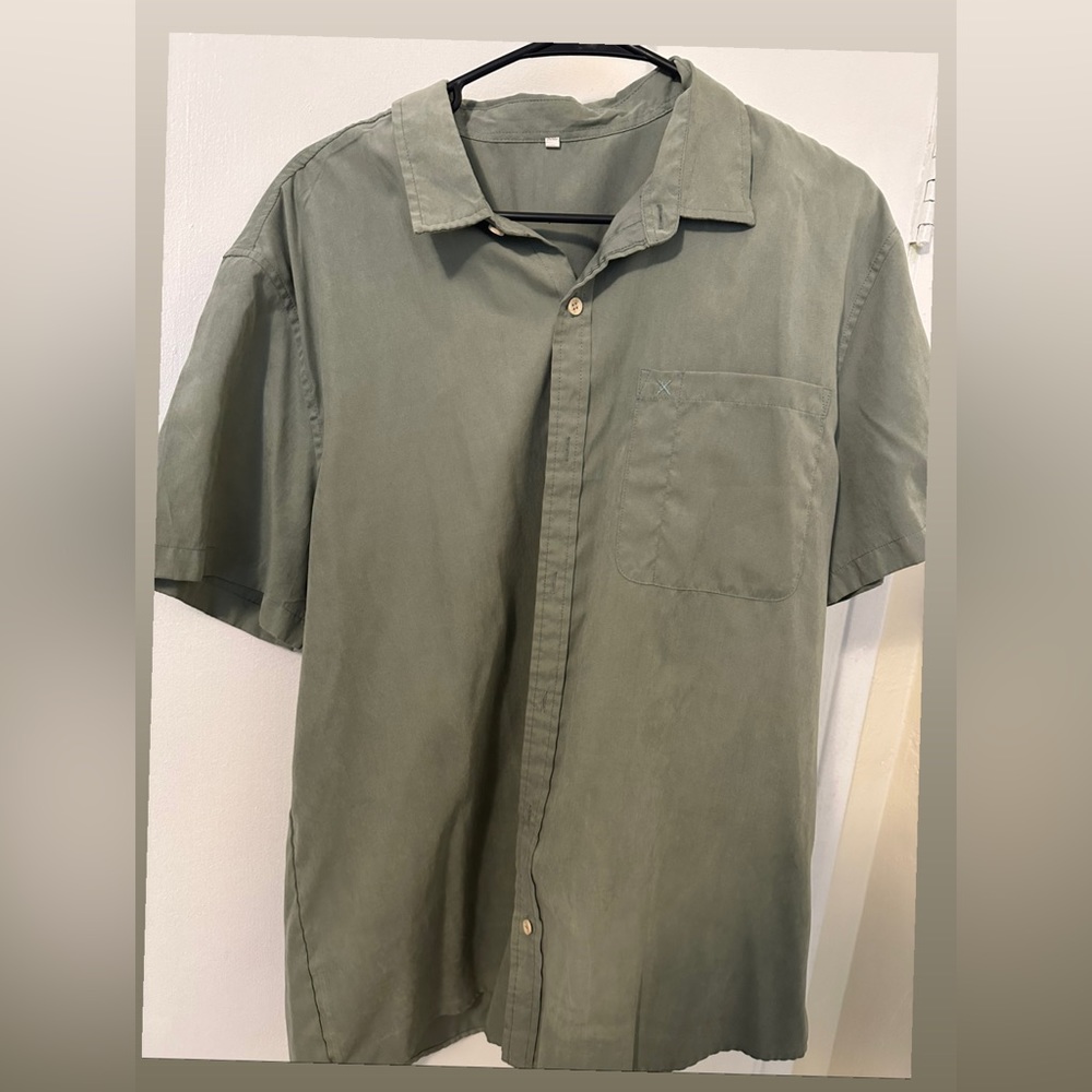 Green button Down Shirt